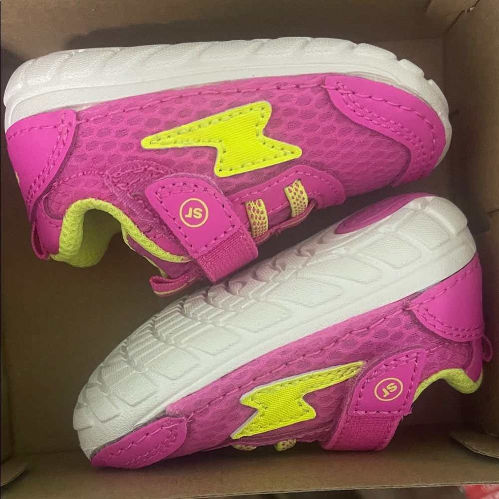 Kids Pink and Yellow Sneakers